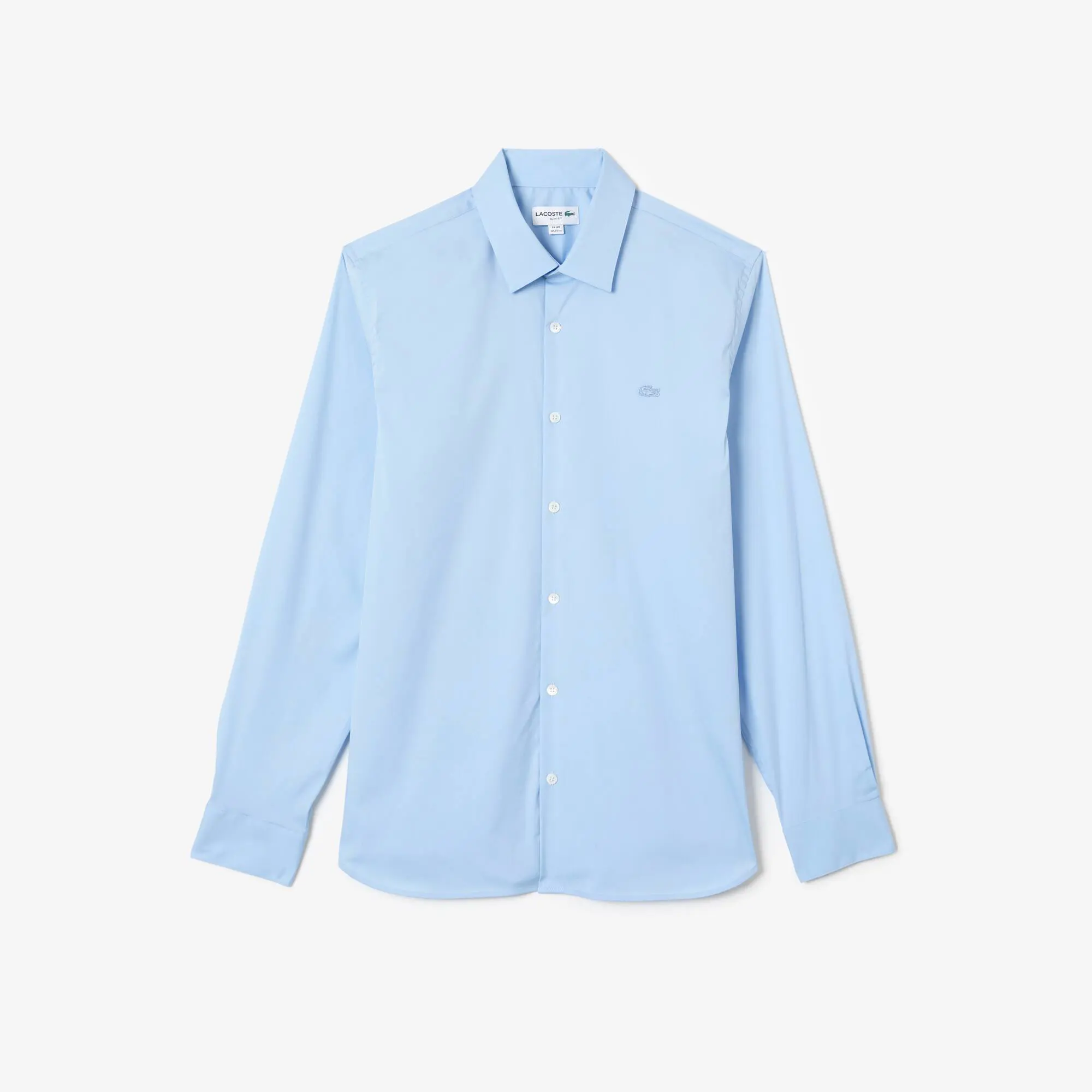 Lacoste Men's Slim Fit French Collar Cotton Poplin Shirt. 2