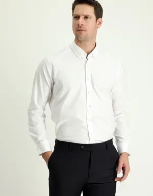 Uzun Kol Slim Fit Oxford Pamuk Gömlek