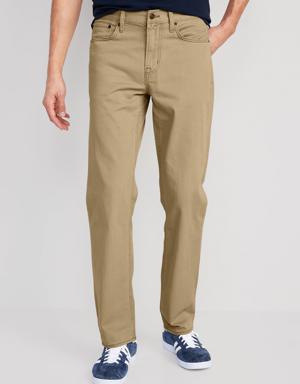 Wow Loose Twill Five-Pocket Pants for Men beige