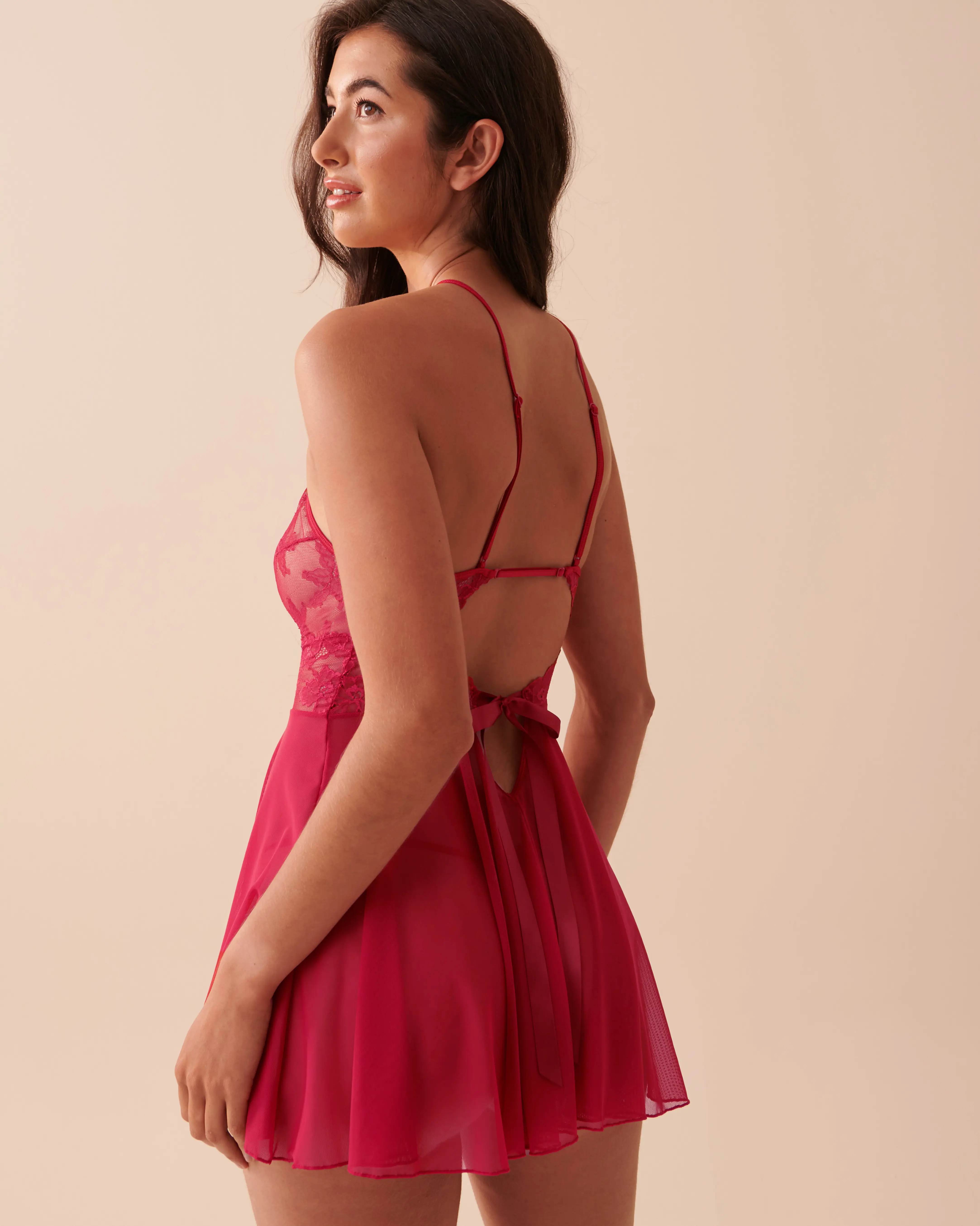 La Vie en Rose Mesh and Lace Babydoll. 2