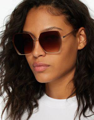 Hexagonal Lens Sunglasses
