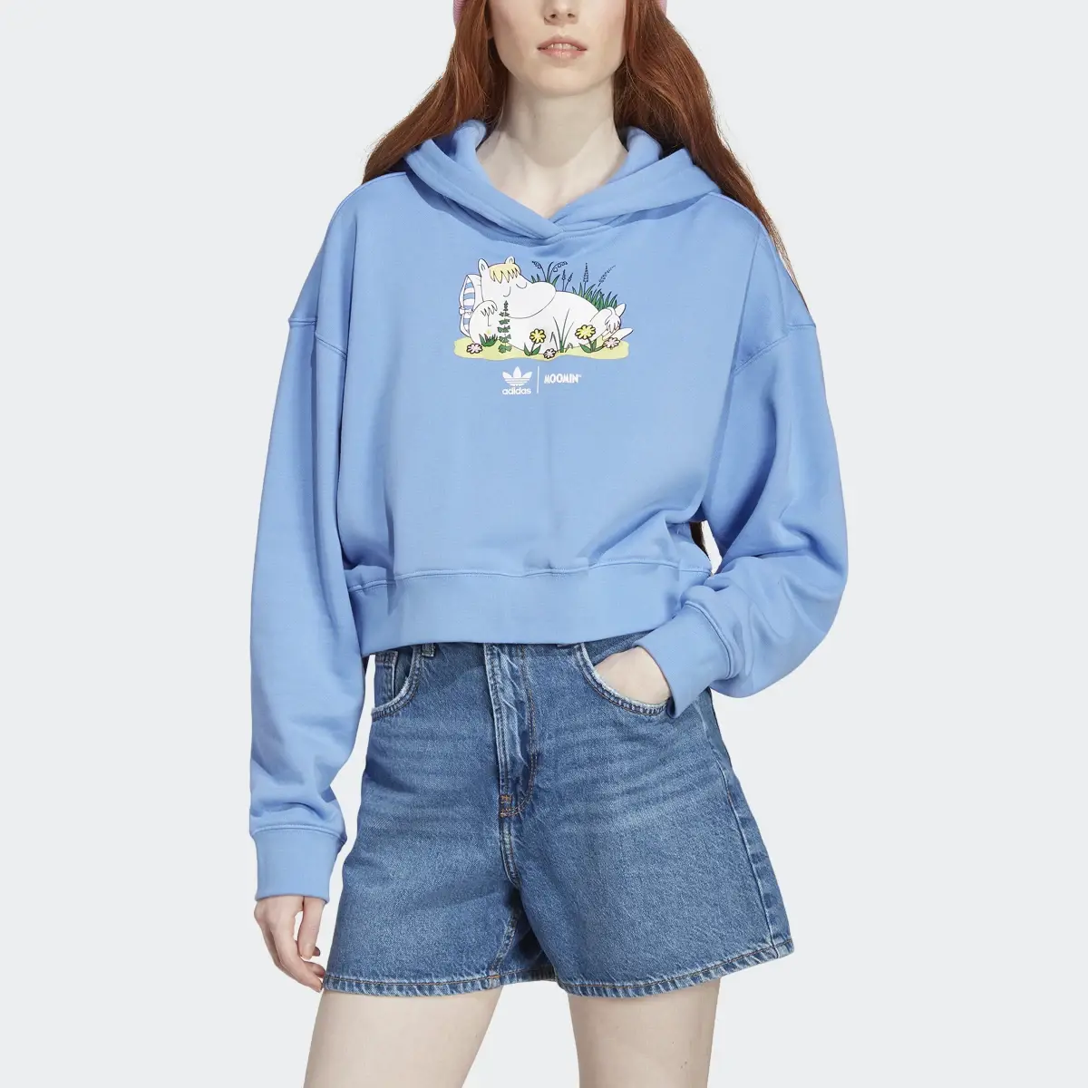 Adidas Originals x Moomin Graphic Kapüşonlu Üst. 1