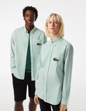 Unisex Relaxed Fit Large Crocodile Cotton Shirt