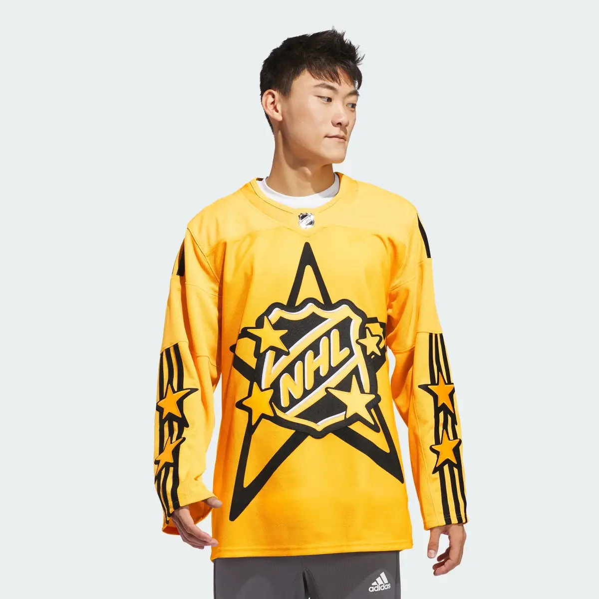 Adidas 2024 NHL All-Star adidas x drew house Yellow jersey. 2