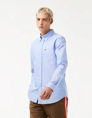 Lacoste Camisa de hombre regular fit en algodón Oxford