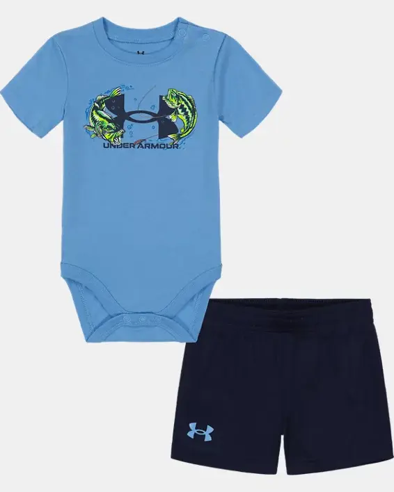 Under Armour Newborn Boys' UA Double Bass Icon Set. 1