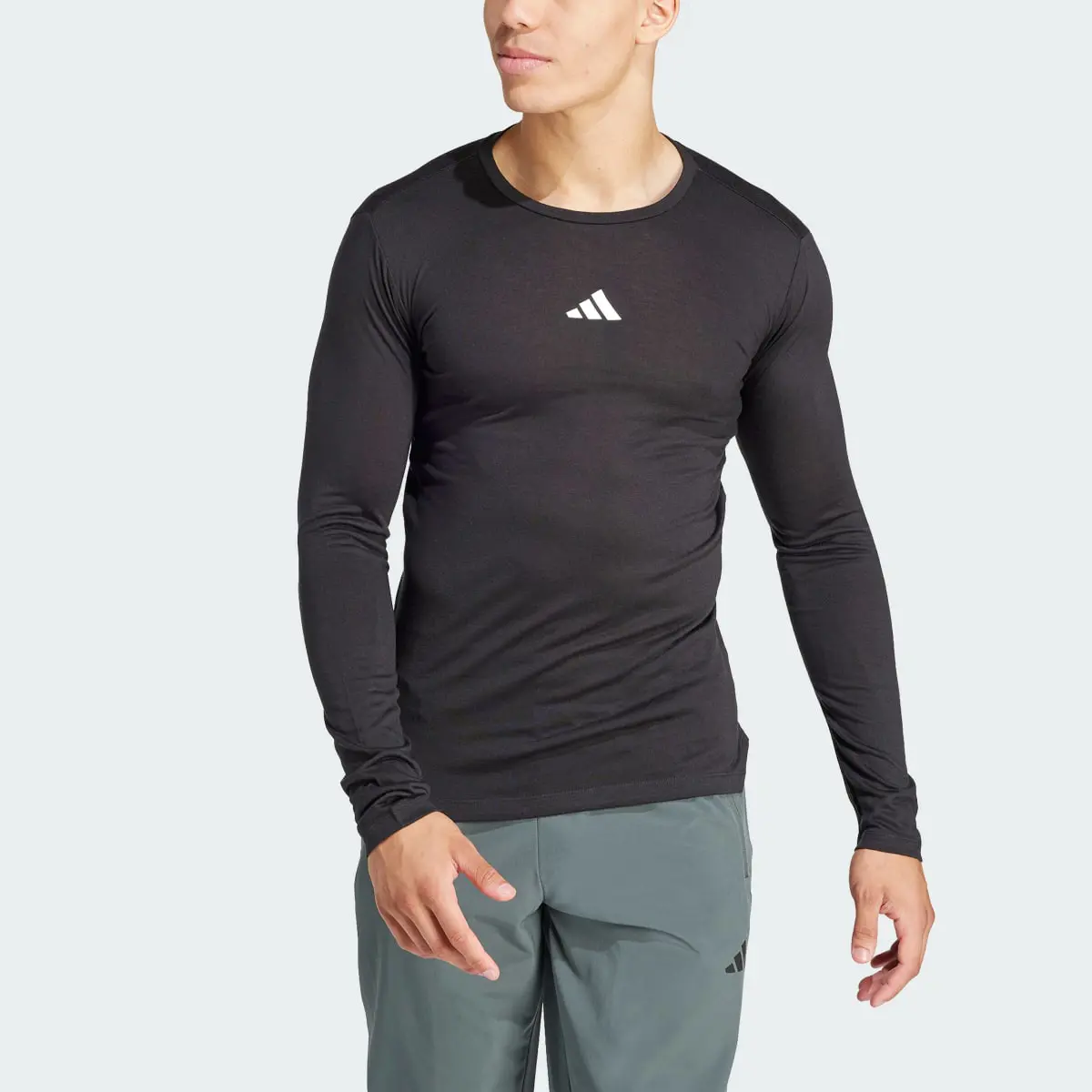 Adidas Workout Long Sleeve Tee. 1