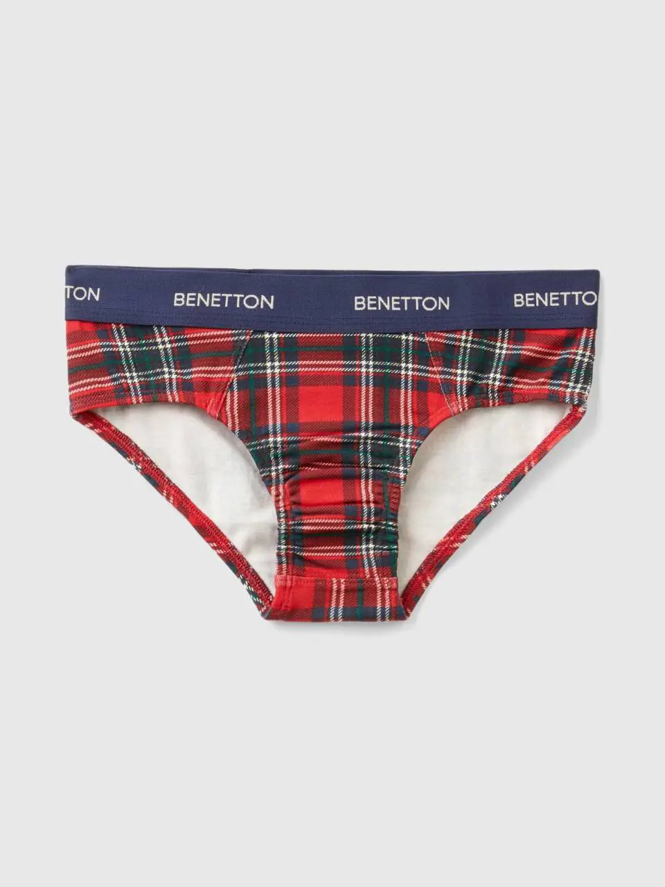 Benetton tartan underwear in stretch cotton. 1