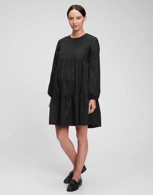 Maternity Tiered Dress black