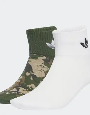 Adidas Camo Ankle Socks 2 Pairs