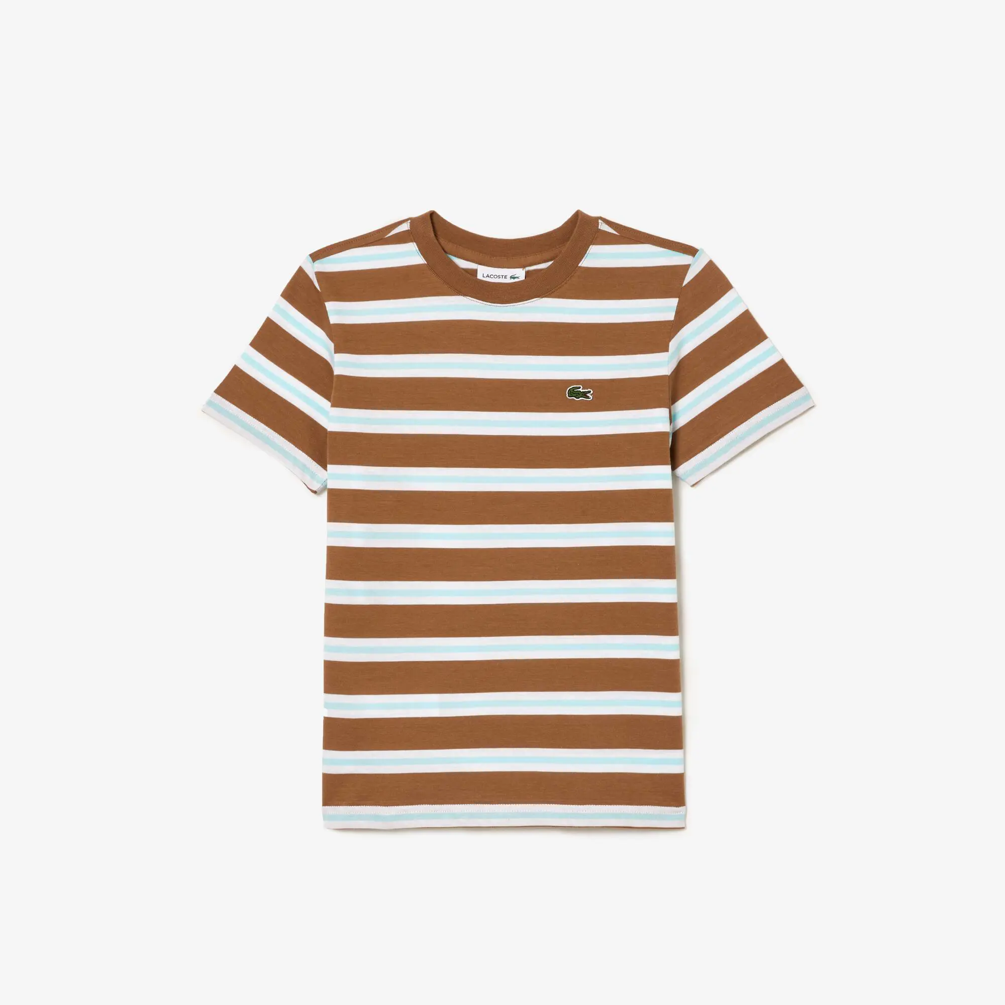 Lacoste Kids’ Lacoste Stripe Print Cotton Jersey T-shirt. 2