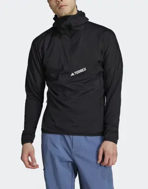 Adidas Veste ultralégère en molleton à capuche et demi-zip Techrock