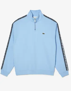 Men's Loose Fit Two-Tone Logo Stripe Sweatshirt
