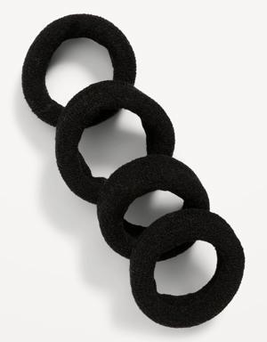 Old Navy Thick Tangle-Free Hair Ties 4-Pack for Adults black