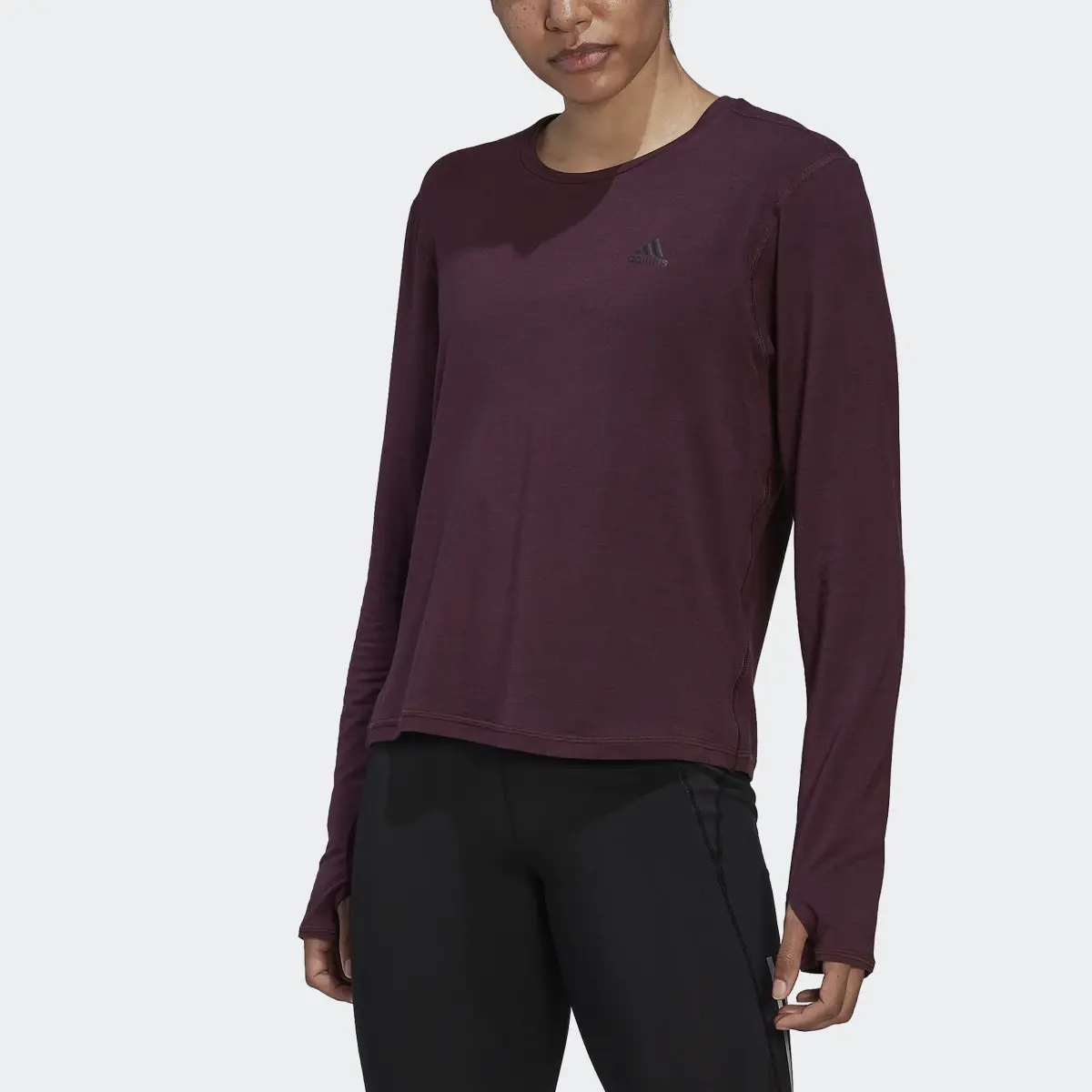 Adidas Run Icons Made with Nature Running Long-Sleeve Top. 1