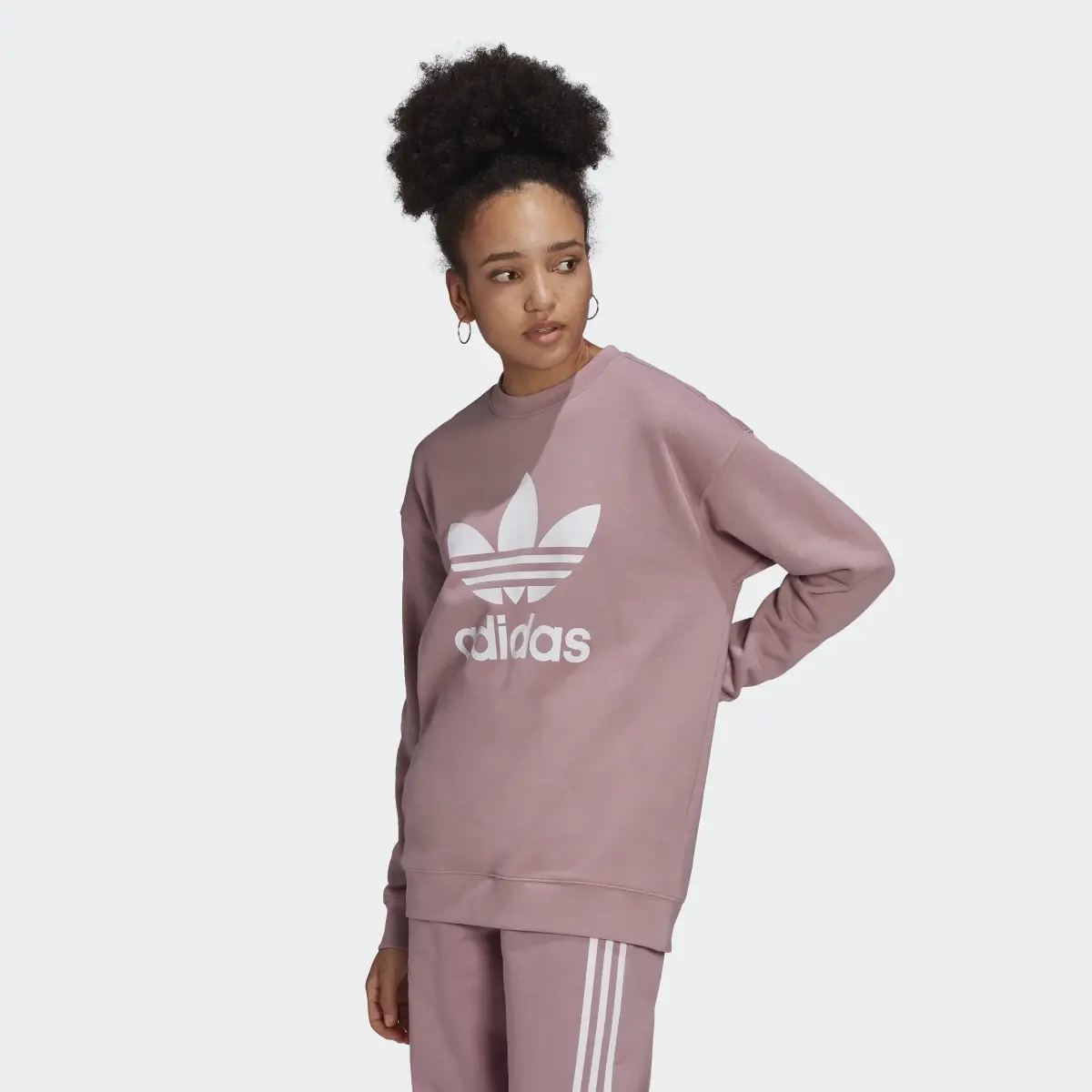 Adidas Trefoil Crew Sweatshirt. 2