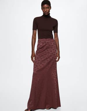 Textured jacquard skirt