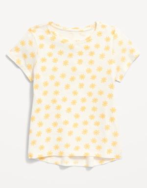 Old Navy Softest Printed T-Shirt for Girls white