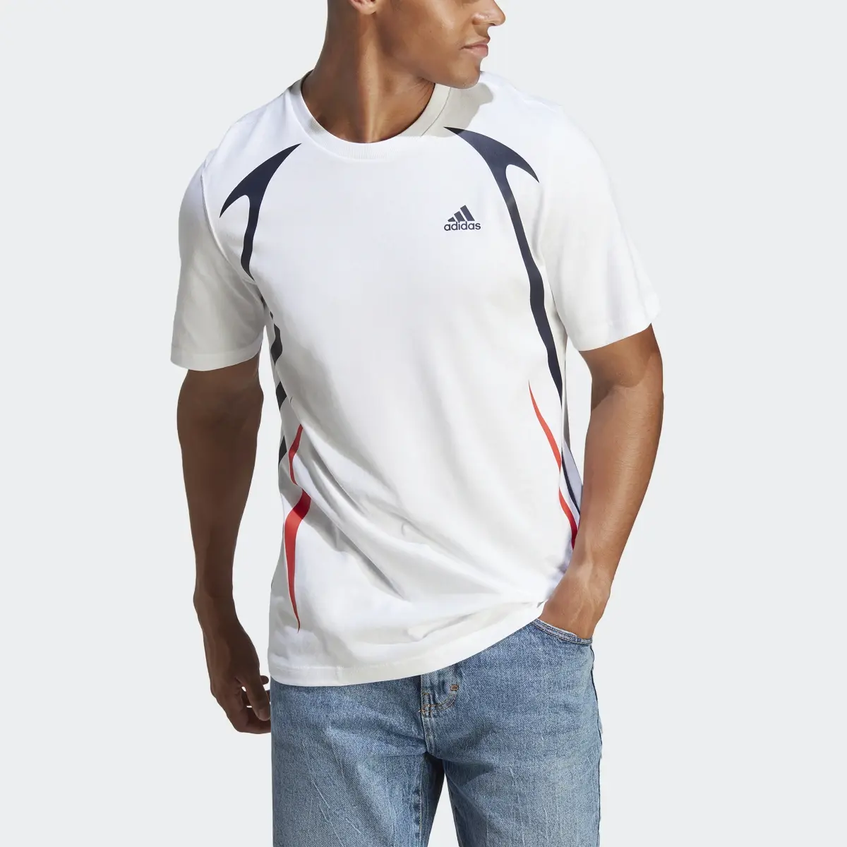Adidas T-shirt colorblock. 1