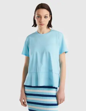 boxy fit t-shirt with flounce