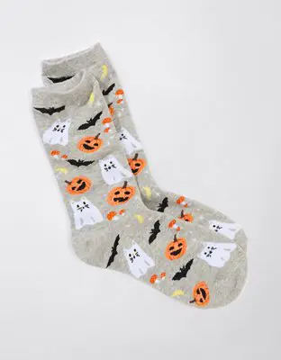 American Eagle Cat Ghost + Pumpkin Crew Socks. 1