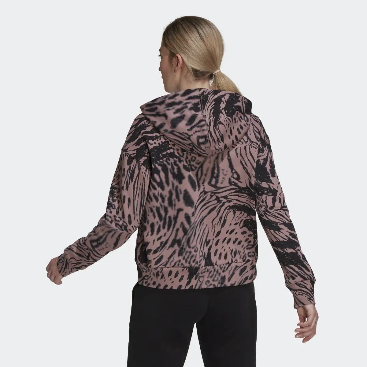 Adidas Future Icons Animal Print Hoodie. 3