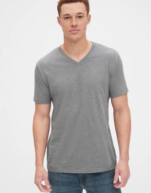 Jersey V-Neck T-Shirt gray