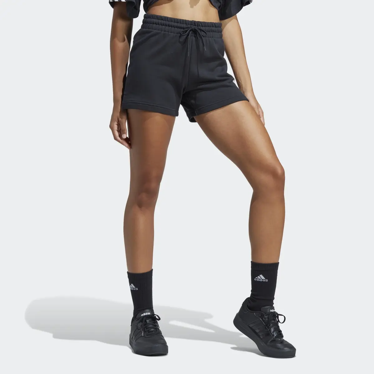 Adidas Essentials Linear French Terry Shorts. 3