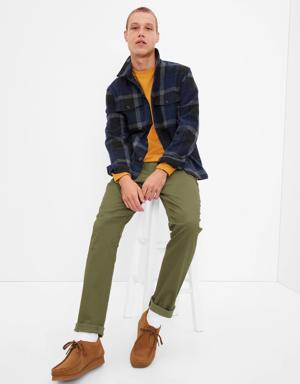 Modern Khakis in Slim Fit with GapFlex green