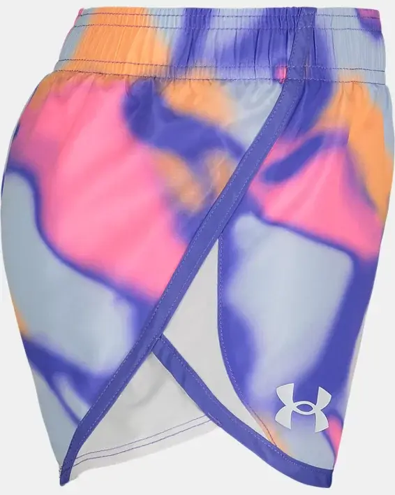 Under Armour Toddler Girls' UA Fly-By Ombre Blobs Shorts. 3