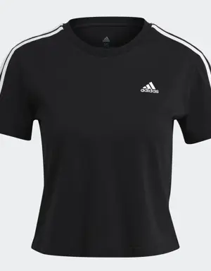 Adidas Essentials Loose 3-Stripes Cropped Tee