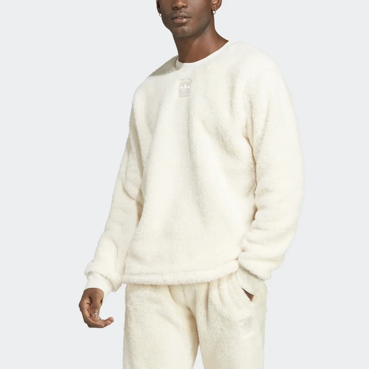 Adidas Felpa Essentials+ Fluffy Fleece Crew. 1