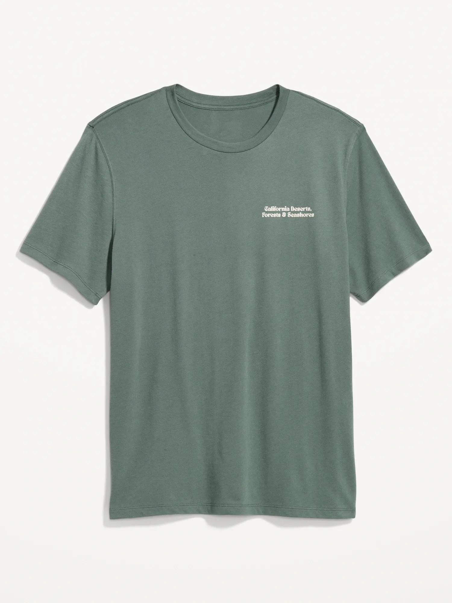 Old Navy Soft-Washed Crew-Neck Graphic T-Shirt for Men green. 1