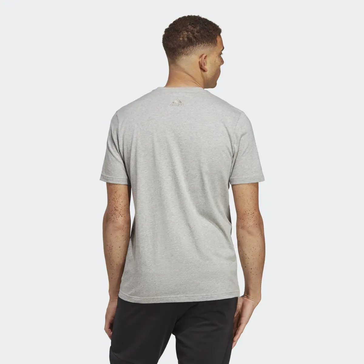 Adidas Essentials Single Jersey Linear Embroidered Logo T-Shirt. 3