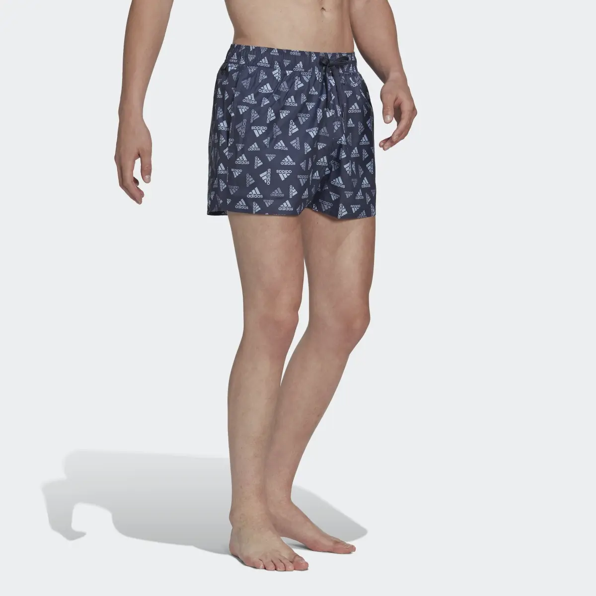 Adidas Logo Print CLX Swim Shorts Very Short Length. 3
