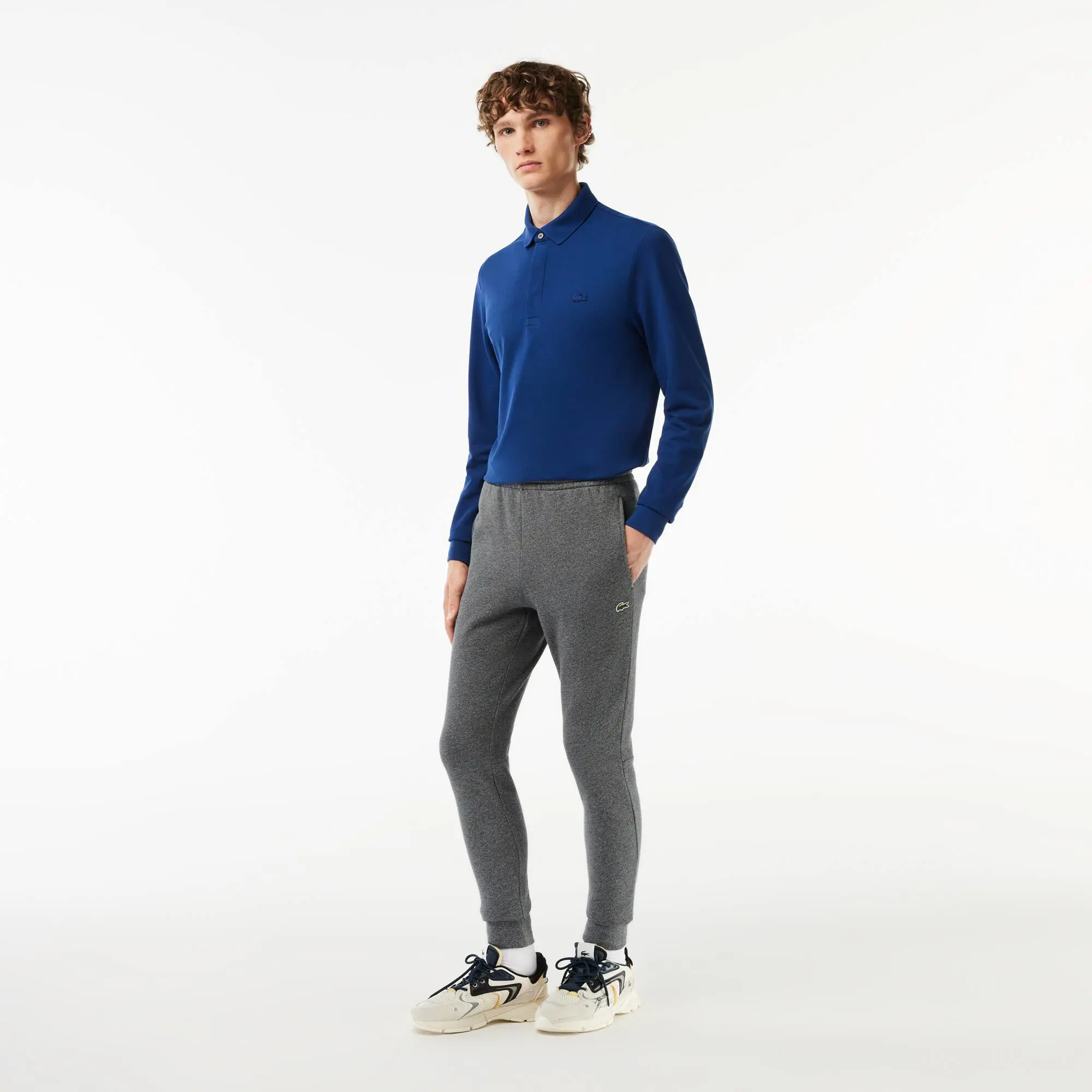 Lacoste Men's Lacoste Slim Fit Organic Cotton Fleece Jogger Trackpants. 1