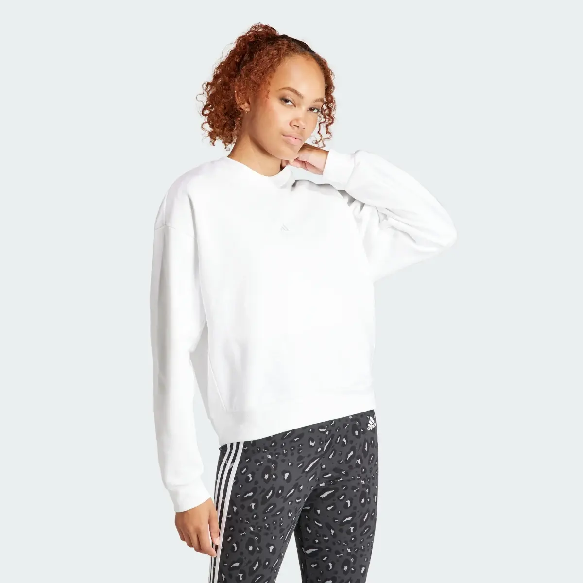 Adidas ALL SZN Fleece Loose Sweatshirt. 2