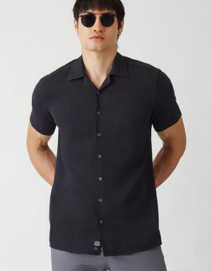 Men’s Regular Fit Short Sleeve Shirt NAVY BLUE