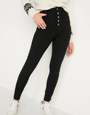 Old Navy - High-Waisted Wow Super-Skinny Jeans for Women black
