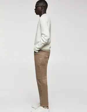 Mango Micro-corduroy slim-fit trousers 