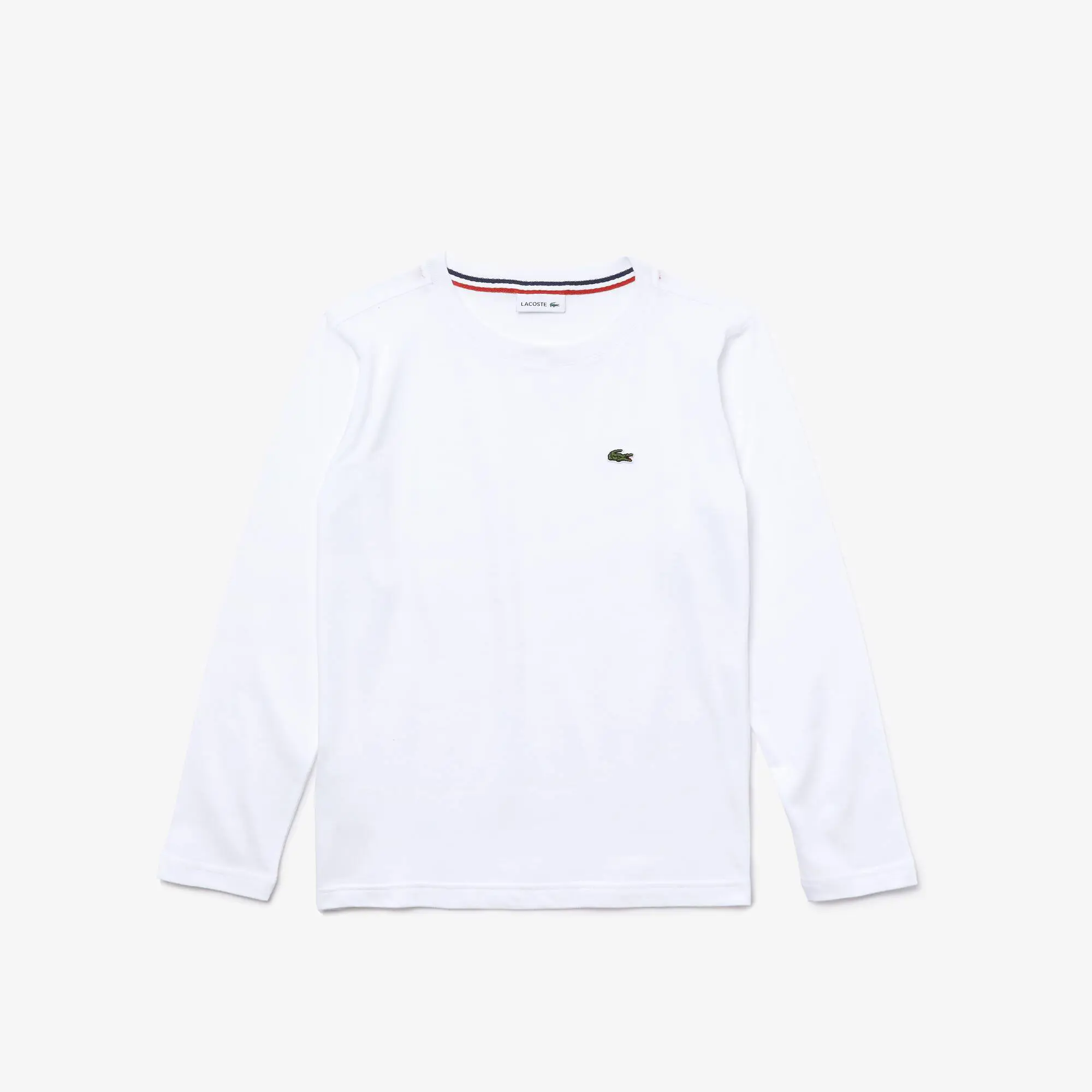 Lacoste T-shirt Bambino a girocollo con maniche lunghe in jersey tinta unita. 2