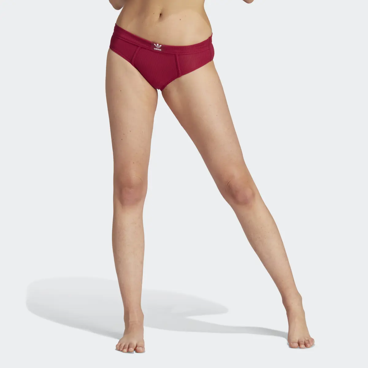 Adidas Adicolor Flex Ribbed Cotton Bikini Pants. 1