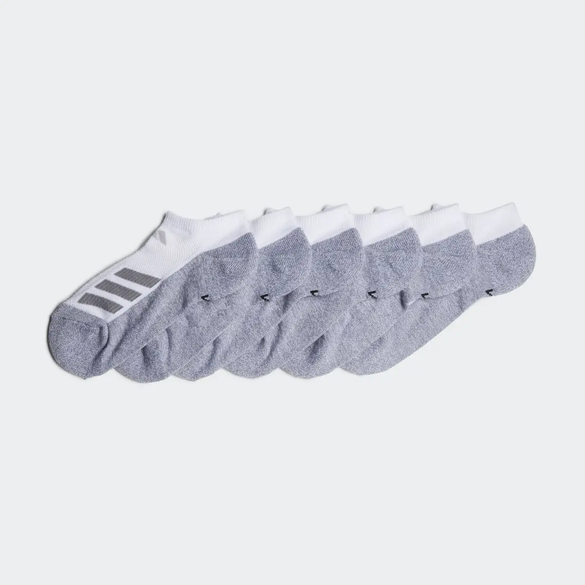 Adidas Cushioned Angle Stripe No-Show Socks 6 Pairs. 2