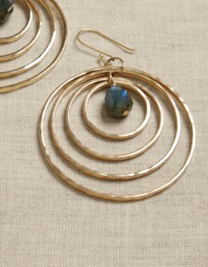 Labradorite Solar System Earrings &#124 Aureus + Argent blue