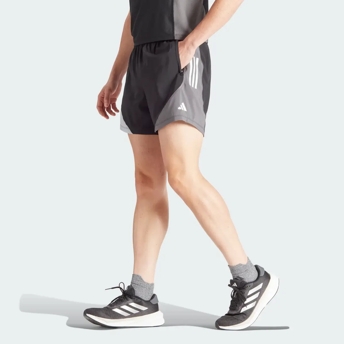 Adidas Own The Run Colorblock Shorts. 2