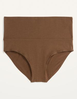 Old Navy Maternity Rollover-Waist Jersey Hipster Underwear brown