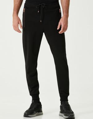 Slim Fit Siyah Eşofman Altı