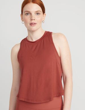 Old Navy UltraLite All-Day Sleeveless Cropped Top for Women pink