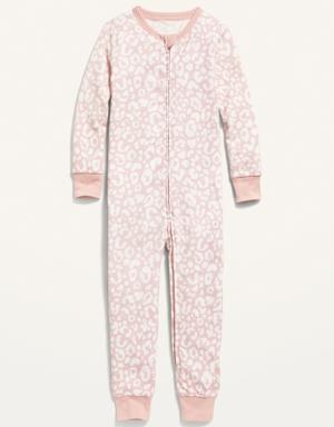 Old Navy Unisex Snug-Fit 2-Way-Zip Printed Pajama One-Piece for Toddler & Baby pink