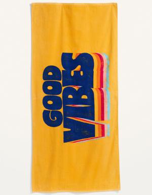 Old Navy Printed Loop-Terry Beach Towel for the Family yellow